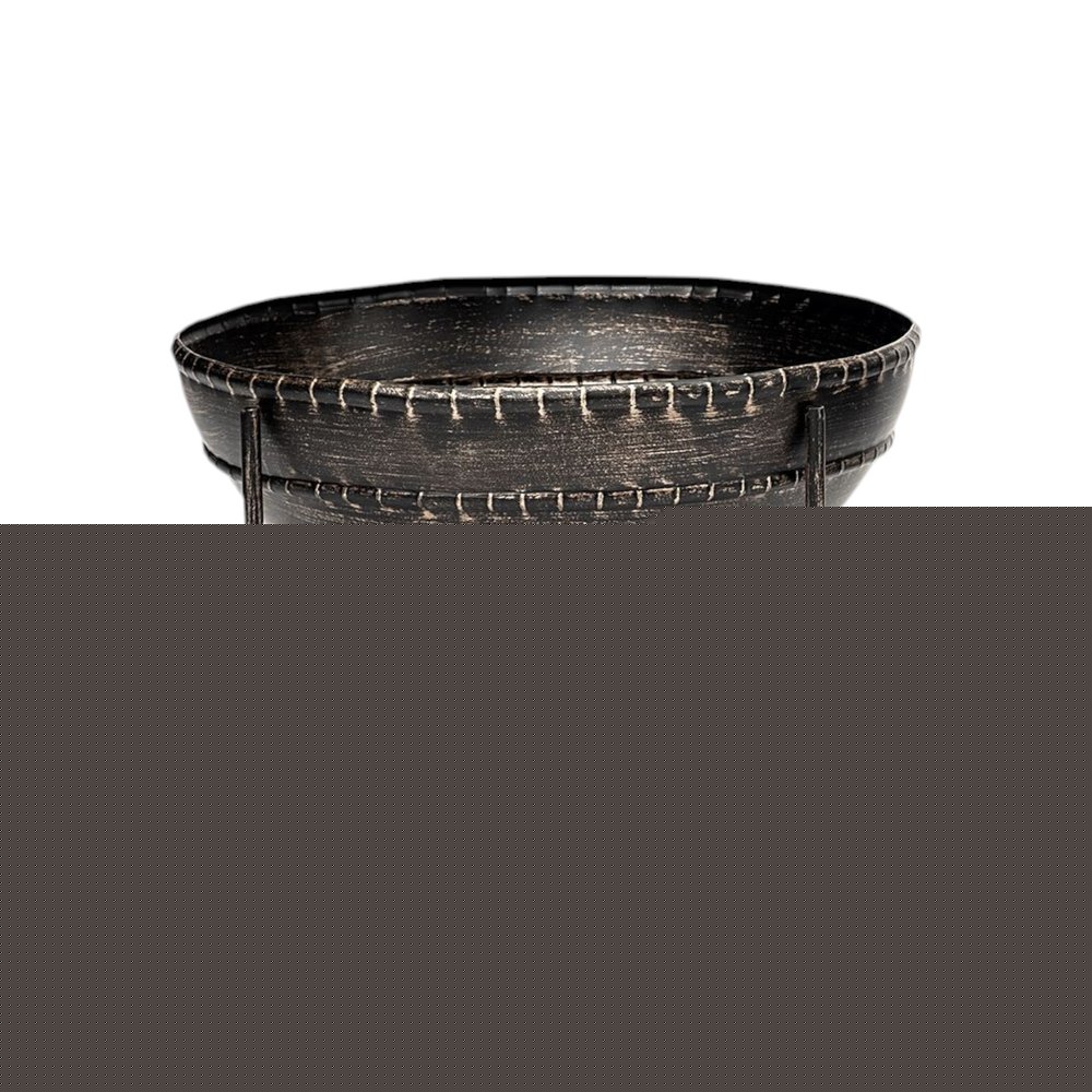 Set of Two Black Metal Decorative Bowl
