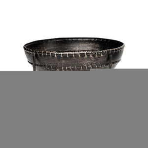 Set of Two Black Metal Decorative Bowl