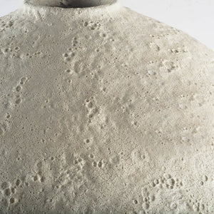 23" White Cylinder Ceramic Floor Vase