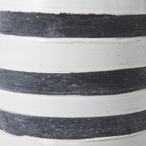 9" Blue And White Cylinder Ceramic Urns Jars
