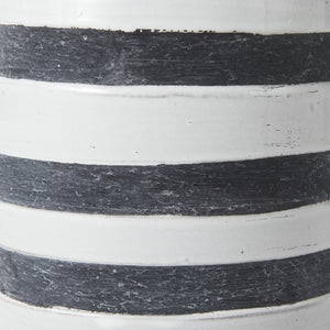 9" Blue And White Cylinder Ceramic Urns Jars