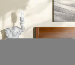 16" Gray Lamp Base LED