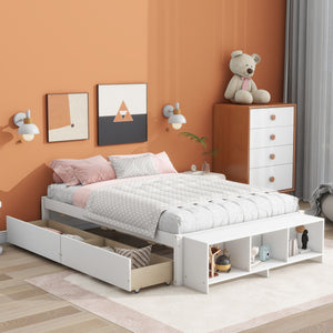 Bed With Storage Case, 2 Storage Drawers, Lengthwise Support Slat by Couch.com