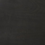 32" Dark Brown and Black Solid Wood and Iron Round Pedestal Coffee Table