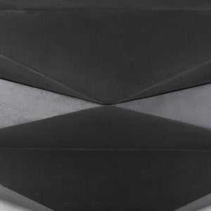 48" Black Wood Octagon Solid Coffee Table