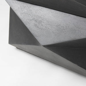 48" Black Wood Octagon Solid Coffee Table