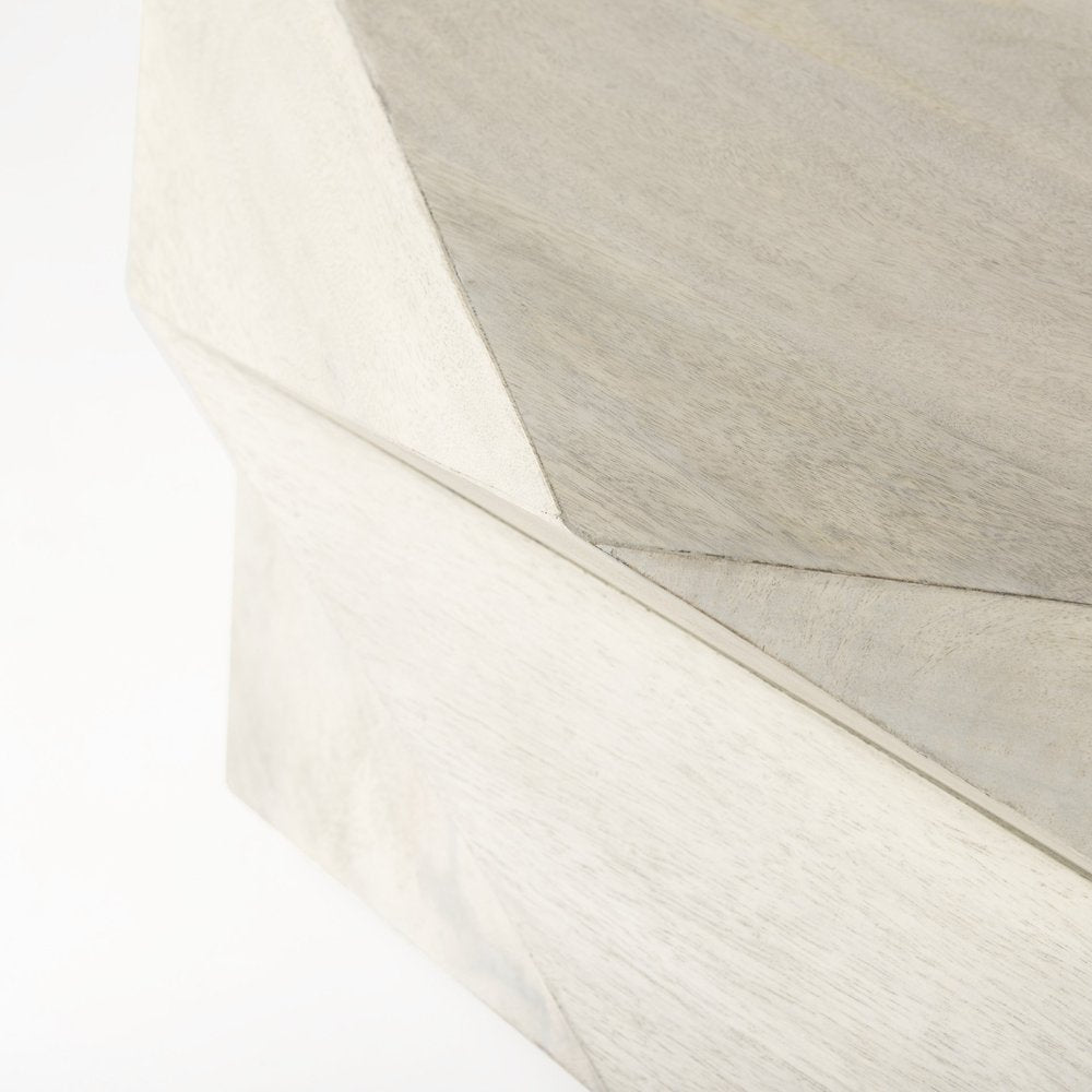 48" Natural Solid Wood Hexagon Lift Top Solid Coffee Table