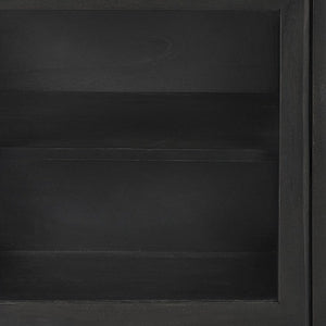 26" Black And Brown Solid Wood Square End Table