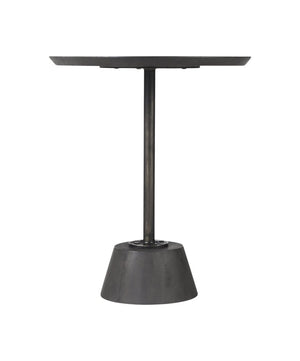 24" Black Solid and Manufactured Wood Round End Table