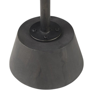 24" Black Solid and Manufactured Wood Round End Table