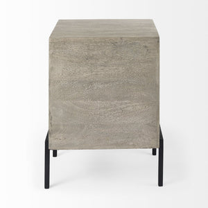 24" Brown Solid Wood Square End Table