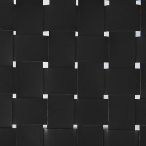 29" Bronze Leather and Metal Backless Bar Chair