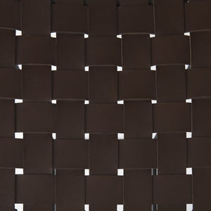 30" Brown And Black Leather And Iron Backless Bar Height Bar Chair