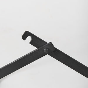 26" Brown And Black Leather And Metal Bar Chair