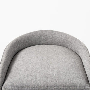29" Gray and Black Fabric and Metal Low Back Bar Chair