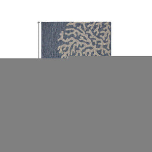 5' X 7' Blue And Gray Indoor Outdoor Area Rug