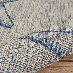 8' X 9' Blue And Gray Starfish Indoor Outdoor Area Rug