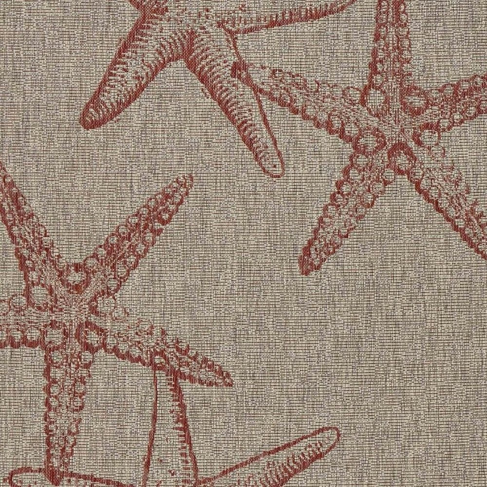 5' X 7' Beige Indoor Outdoor Area Rug