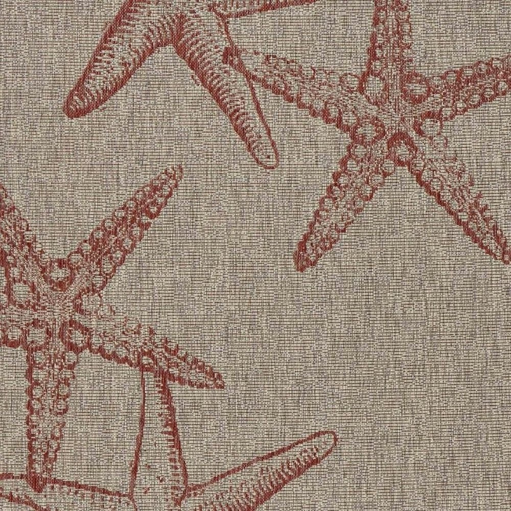 5' X 7' Beige Indoor Outdoor Area Rug