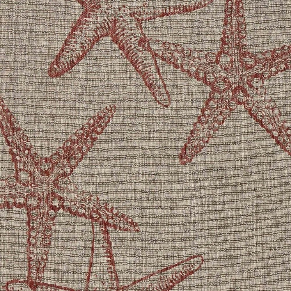 8' X 9' Beige Indoor Outdoor Area Rug