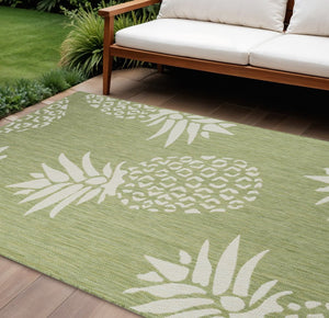 2' X 3' Green Indoor Outdoor Area Rug