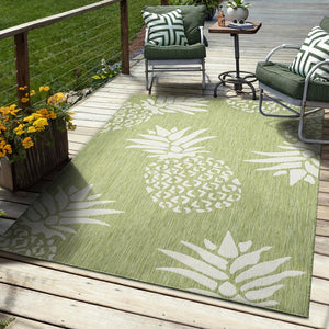 2' X 3' Green Indoor Outdoor Area Rug