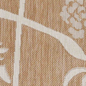 5' X 7' Beige Flamingo Indoor Outdoor Area Rug