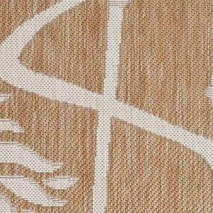 5' X 7' Beige Flamingo Indoor Outdoor Area Rug