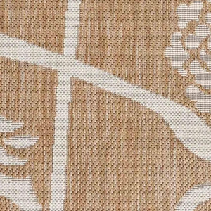 5' X 7' Beige Flamingo Indoor Outdoor Area Rug