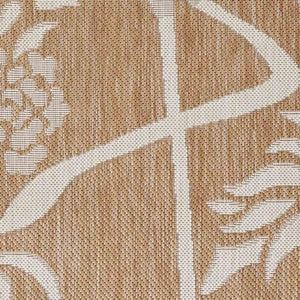 5' X 7' Beige Flamingo Indoor Outdoor Area Rug