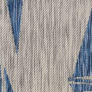 5' X 7' Gray And Blue Sailboat Indoor Outdoor Area Rug