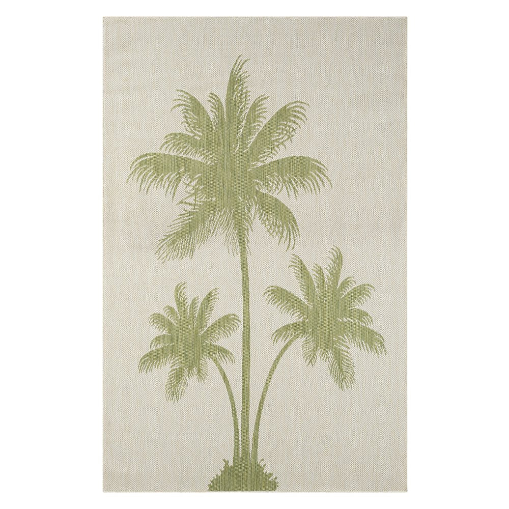 5' X 7' Beige Indoor Outdoor Area Rug