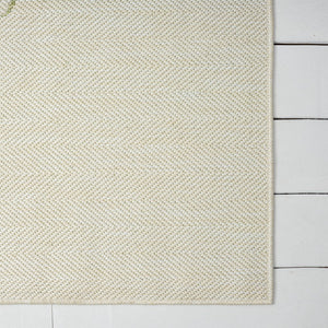 5' X 7' Beige Indoor Outdoor Area Rug