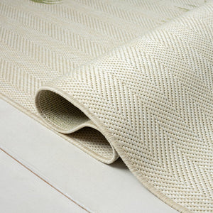 5' X 7' Beige Indoor Outdoor Area Rug