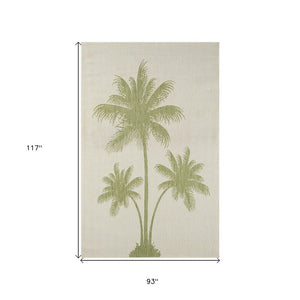 5' X 7' Beige Indoor Outdoor Area Rug