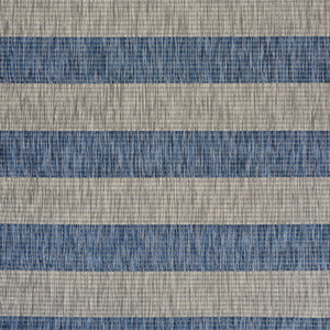 2' X 3' Blue And Gray Indoor Outdoor Area Rug