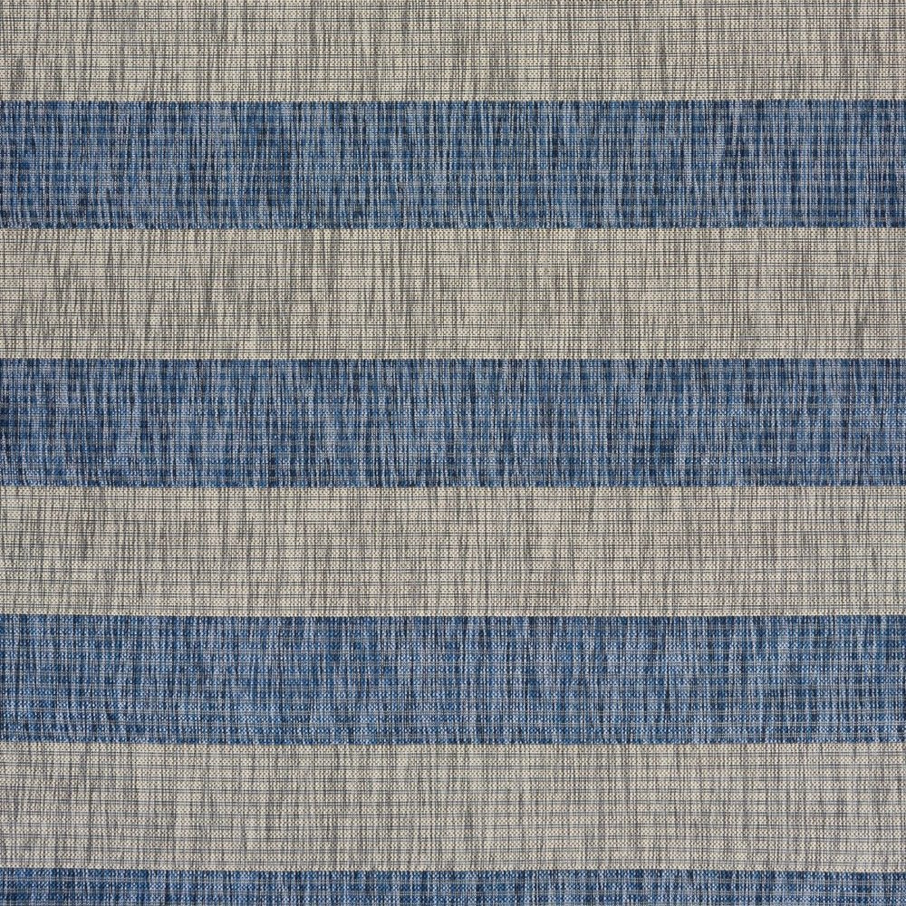 8' X 10' Blue And Gray Indoor Outdoor Area Rug