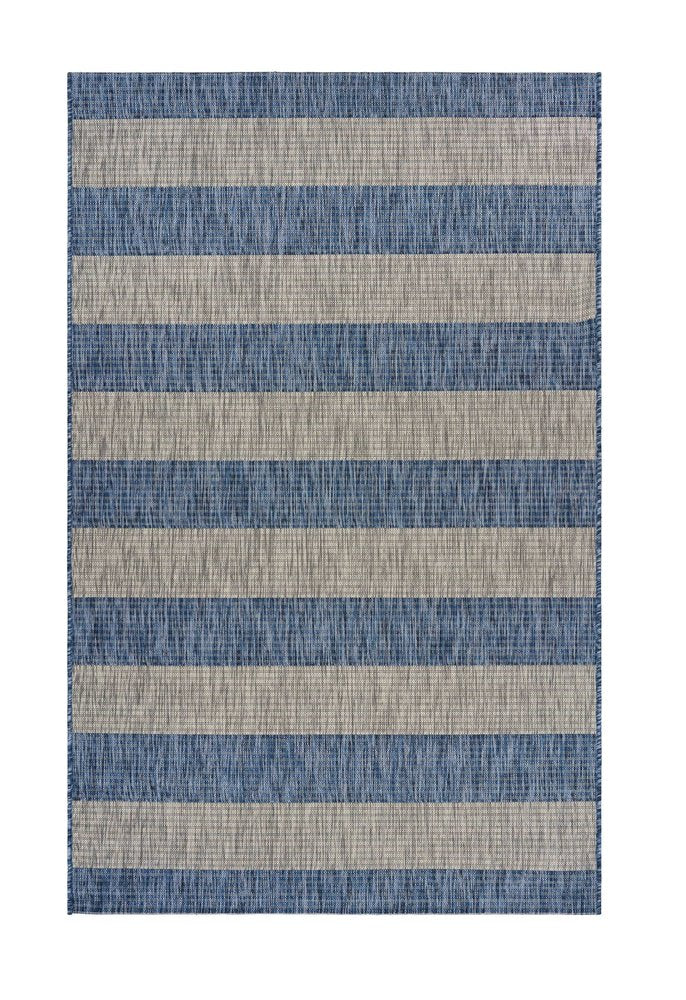 2' X 3' Blue And Gray Indoor Outdoor Area Rug