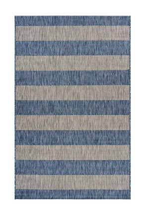 2' X 3' Blue And Gray Indoor Outdoor Area Rug