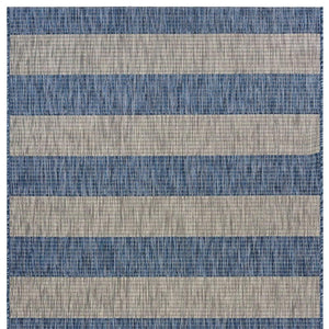 8' X 10' Blue And Gray Indoor Outdoor Area Rug