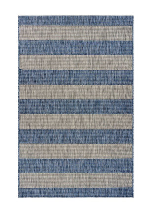 2' X 3' Blue And Gray Indoor Outdoor Area Rug