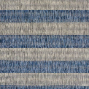 2' X 3' Blue And Gray Indoor Outdoor Area Rug
