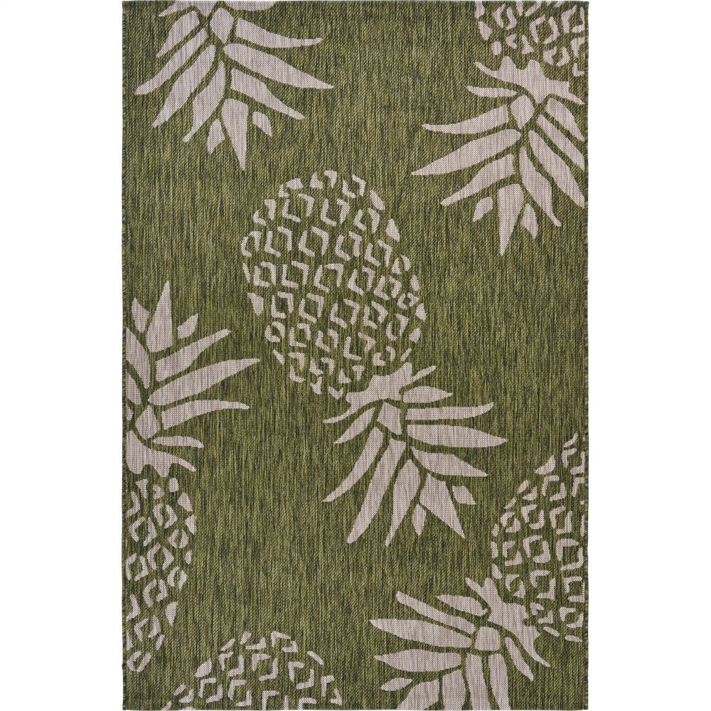 8' X 10' Green Indoor Outdoor Area Rug