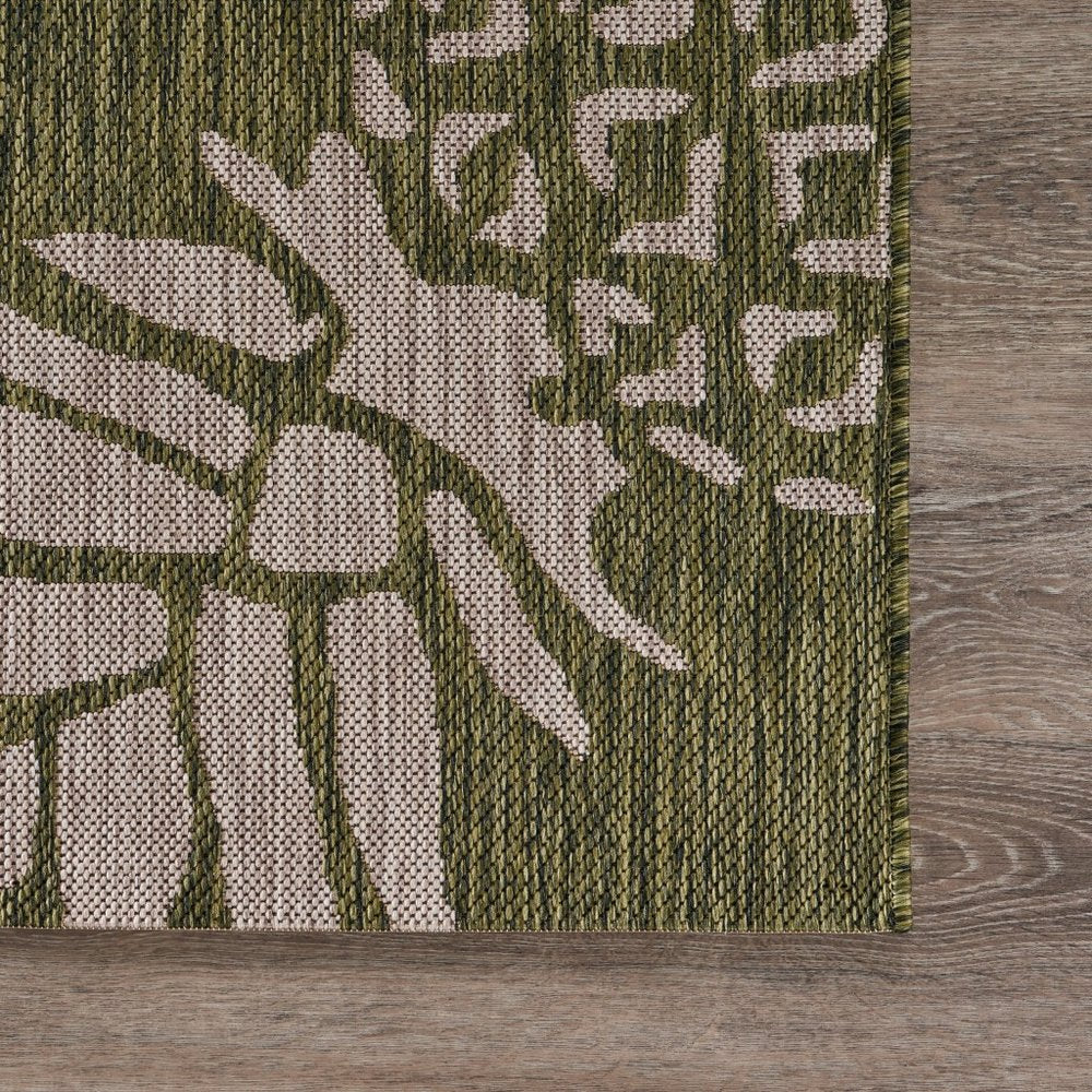 8' X 10' Green Indoor Outdoor Area Rug