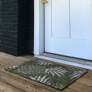 2' X 3' Green Indoor Outdoor Area Rug