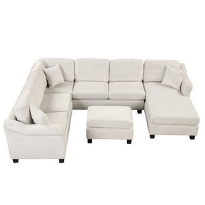 4 Pieces Sectional Sofa With Ottoman With Right Side Chaise by Couch.com
