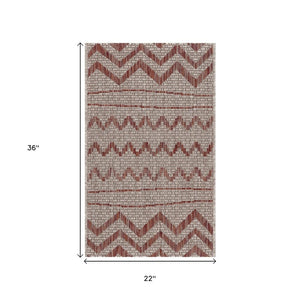 2' X 3' Beige Indoor Outdoor Area Rug