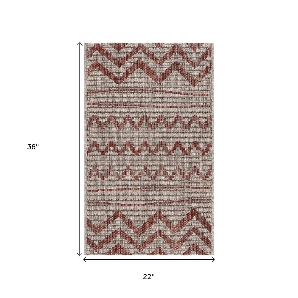 2' X 3' Beige Indoor Outdoor Area Rug