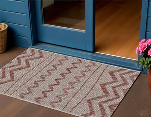 2' X 3' Beige Indoor Outdoor Area Rug