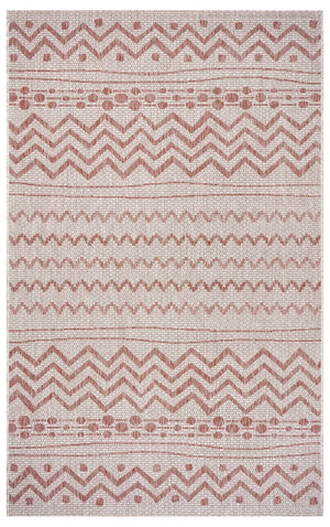 5' X 8' Beige Indoor Outdoor Area Rug